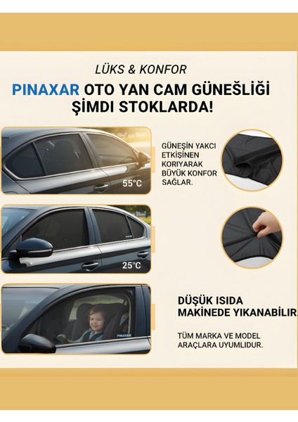 Renault Clio 2 Hb 1998-2004 Uyumlu Özel 2'li Oto Yan Cam Güneşliği, Arka Cam Güneşliği/perde