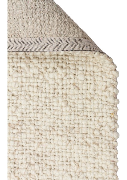 Efi Ivory %100 El Dokuma Yün ve Pamuk ile Üretilen Örgü Detaylı Bohem Oturma Odası Salon Halısı fiyatları