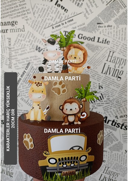 Safari Maket Pasta, Safari Doğum Günü Parti Malzemeleri