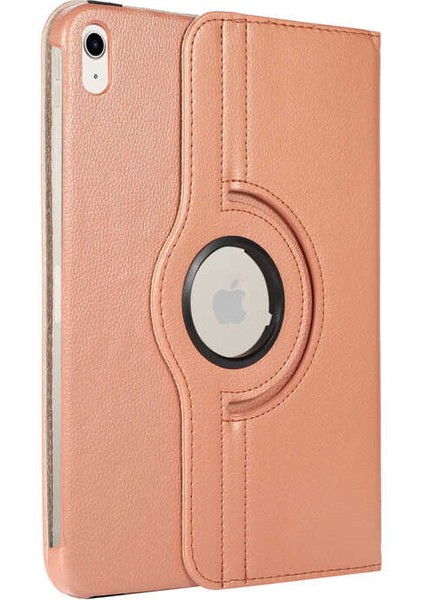 iPad 11.nesil 2025 Brvh Dönebilen Standlı Kılıf - Rose Gold