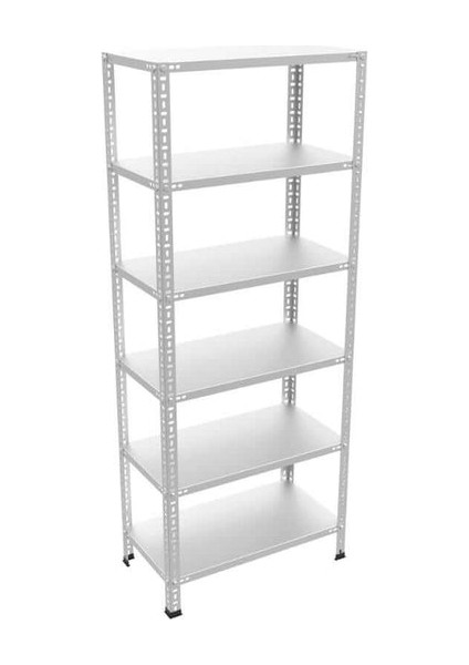 6 Katlı Çelik Raf Sistemi | Galvaniz Depo Rafı | Demir Metal Raf |