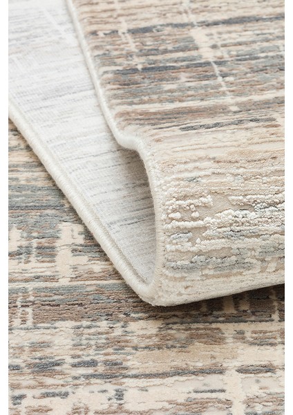 Athena Beıge Sık Dokuma Tekniği ile Üretilen Viskon Modern ve Sade Makine Halısı modelleri