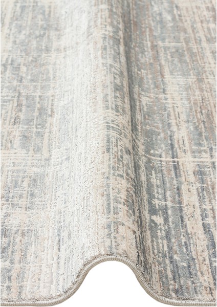 Athena Beıge Sık Dokuma Tekniği ile Üretilen Viskon Modern ve Sade Makine Halısı