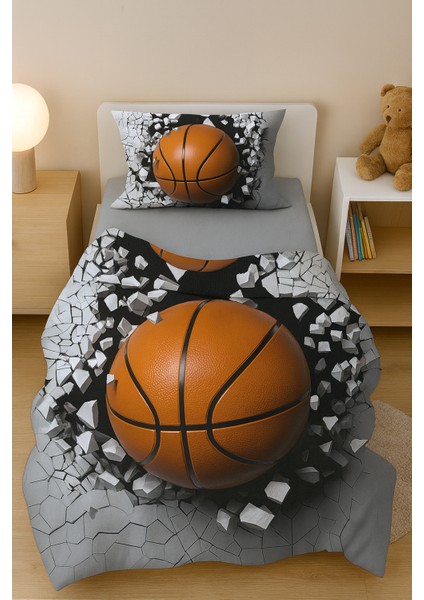 Basket Topu Çocuk Tek Kişilik Nevresim Takımı modelleri