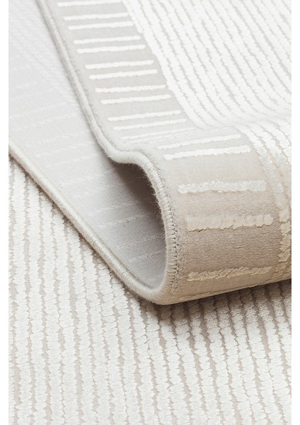 Athena Border Ivory Sık Dokuma Tekniği ile Üretilen Viskon Modern ve Sade Makine Halısı modelleri