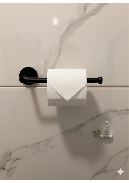 Siyah Alüminyum Banyo Seti – Havluluk & Tuvalet Kağıtlığı (Çift Taraflı Bantlı) fiyatları