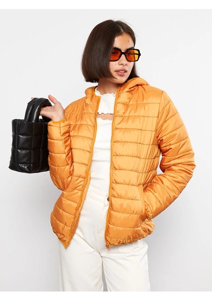 Lcw Eco Sarı Kadın Kapüşonlu Düz Mont fiyatları