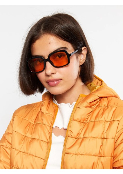 Lcw Eco Sarı Kadın Kapüşonlu Düz Mont modelleri