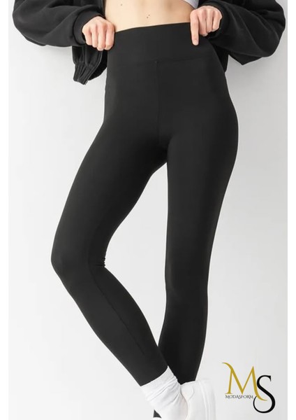 Kadın Siyah Kışlık Içi Polarlı Yüksek Bel Toparlayıcı Korseli Push-Up Günlük Tayt fiyatları