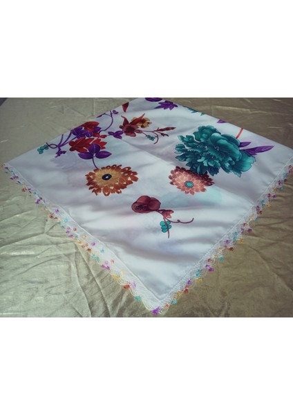 Cenk ve Reyhan Zarif ve Şık El Işi Iğne Oyalı Yazma/el Işi Iğne Yemeni/el Işi Tülbent/baş Örtüsü