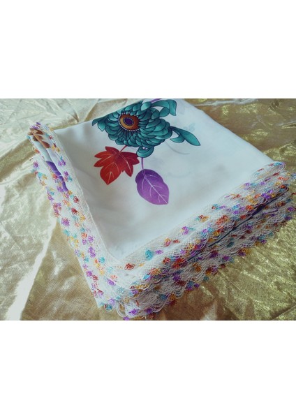 Cenk ve Reyhan Zarif ve Şık El Işi Iğne Oyalı Yazma/el Işi Iğne Yemeni/el Işi Tülbent/baş Örtüsü