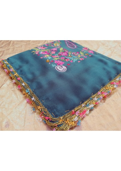 Cenk ve Reyhan Zarif ve Şık El Işi Iğne Oyalı Yazma/el Işi Iğne Yemeni/el Işi Tülbent/baş Örtüsü