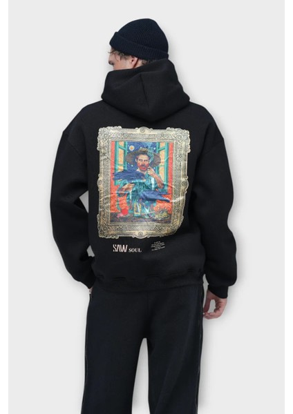 Keep Goghing Oversize Hoodie - Şardonlu %100 Pamuk - Siyah fiyatları