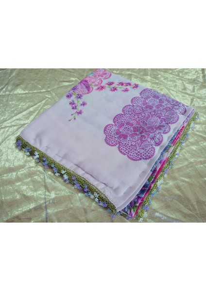 Cenk ve Reyhan Zarif ve Şık El Işi Iğne Oyalı Yazma/el Işi Iğne Yemeni/el Işi Tülbent/baş Örtüsü