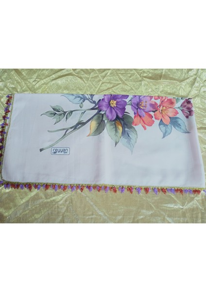 Cenk ve Reyhan Zarif ve Şık El Işi Iğne Oyalı Yazma/el Işi Iğne Yemeni/el Işi Tülbent/baş Örtüsü