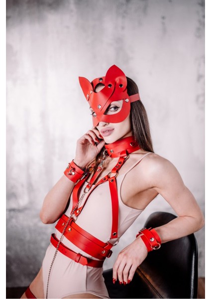 Fantezi Body-Harness Body - L/xl - Kırmızı