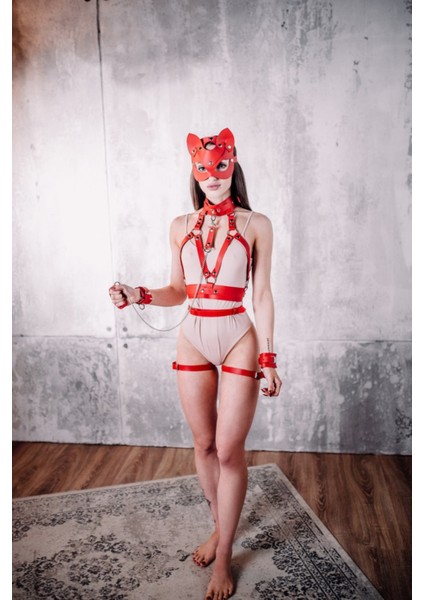 Fantezi Body-Harness Body - L/xl - Kırmızı