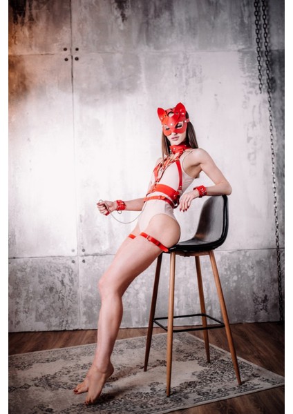 Fantezi Body-Harness Body - L/xl - Kırmızı