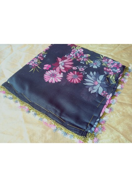 Cenk ve Reyhan Zarif ve Şık El Işi Iğne Oyalı Yazma/el Işi Iğne Yemeni/el Işi Tülbent/baş Örtüsü