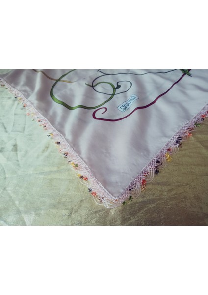 Cenk ve Reyhan Zarif ve Şık El Işi Iğne Oyalı Yazma/el Işi Iğne Yemeni/el Işi Tülbent/baş Örtüsü