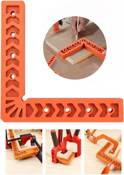 Abs Plastik Marangoz Gönye L Şekil 20 cm Ahşap Hobi Işleri