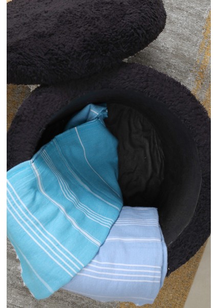 Mutlu evimiz Dekoratif Rahat ve Çok kullanışlı - Sandıklı Puf - Siyah Renkli - Yuvarlak Puf - Çok Amaçlı Kullanım - Modern Bench fırsatları