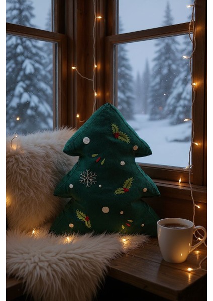 Çam Ağacı Yılbaşı Dekorasyon 35 cm Peluş Oyuncak