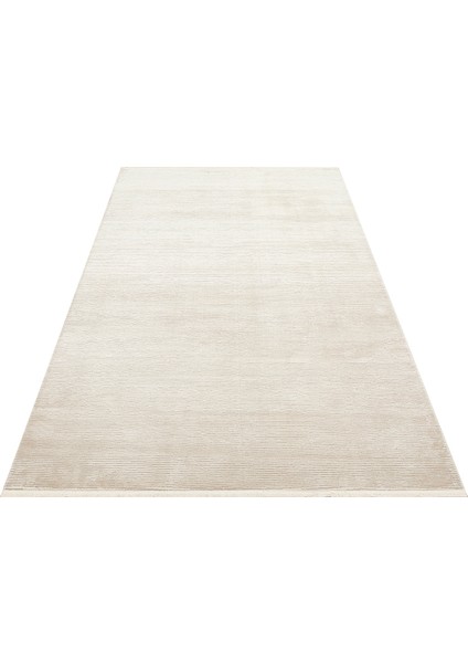 Athena Plaın Beıge Sık Dokuma Tekniği ile Üretilen Viskon Modern ve Sade Makine Halısı
