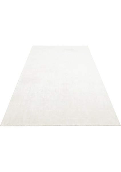 Pier Whıte, El Dokuma Teknikleri ile %100 Naturel Viskondan Üretilen Sade Tek Renk Salon Halısı