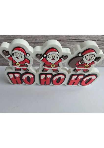 Ho Ho Ho Dekoratif Yazı | Yılbaşı Kapı ve Duvar Süsü | Noel Masa Üstü Süs | 200 x 121MM fiyatları