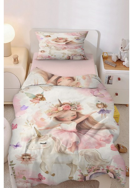 Peri Kız Unicorn Masalı Tek Kişilik Çocuk Nevresim Seti fiyatları