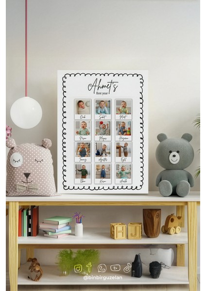 Ilk Yılım - Fotoğraflı 1 Yaş Özel Panosu fiyatları
