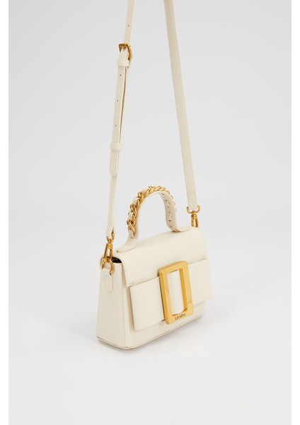 Krem Zincir Işlemeli El ve Omuz ÇANTASI-930245