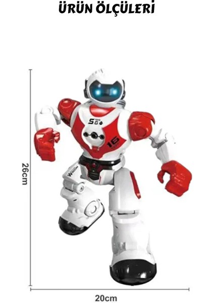16 Fonksiyonlu Şarjlı Uzaktan Kumandalı Akıllı Robot Sesli Işıklı Programlama Dans Moonwalk Robot modelleri