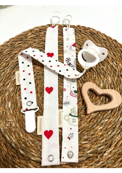 Emzik Askı Seti,yılbaşı Konsepti 3 Adet Emzik Askısı ve 1 Adet Askı Klipsi fırsatları