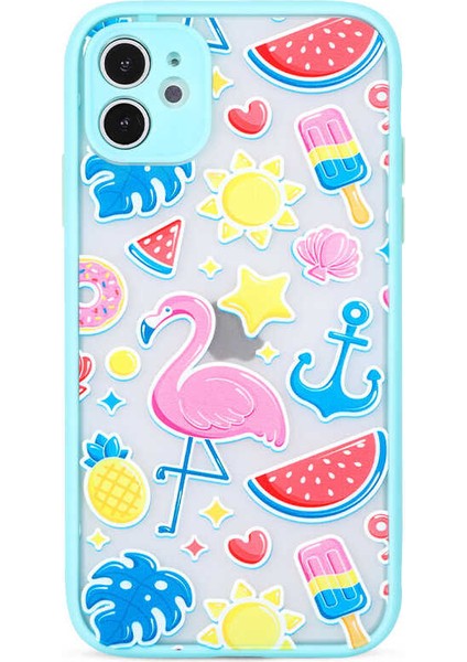 iPhone 12 Uyumlu Brvh Fily Kapak-Turkuaz