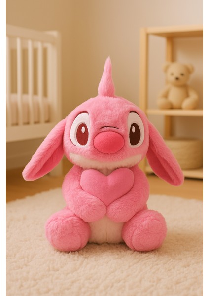 Stitch Pembe Sarılı Kalpli - Sevimli Stitch Peluş Oyuncak - Sarlıan Kalp Ile 25 cm fiyatları