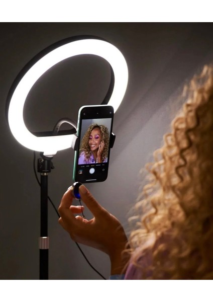 Youtuber Tiktok Çekim Işıklı Makyaj Işığı Ring Light 10 Inç 2.1 M Tripod