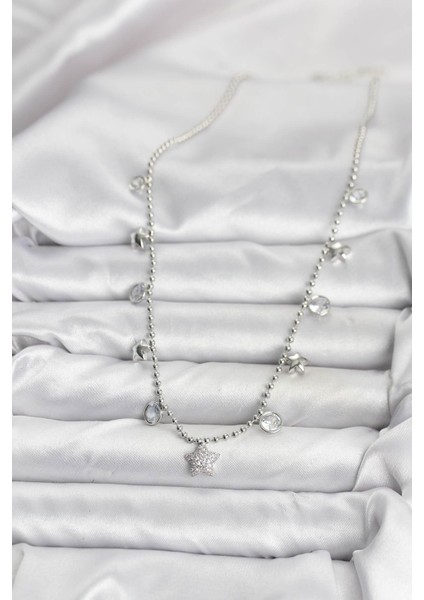 Kadın için Kolye Gri Pirinç Yıldızlı fiyatları