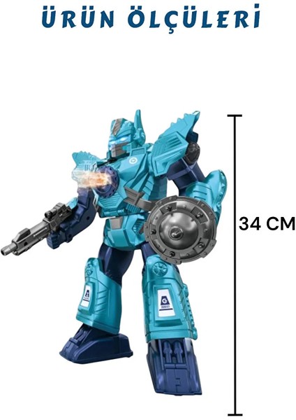 Pilli Sesli Işıklı ve Müzikli Buhar Çıkartan Hareketli Pilli Robot 34 cm - Buhar Atan Müzikli Robot modelleri