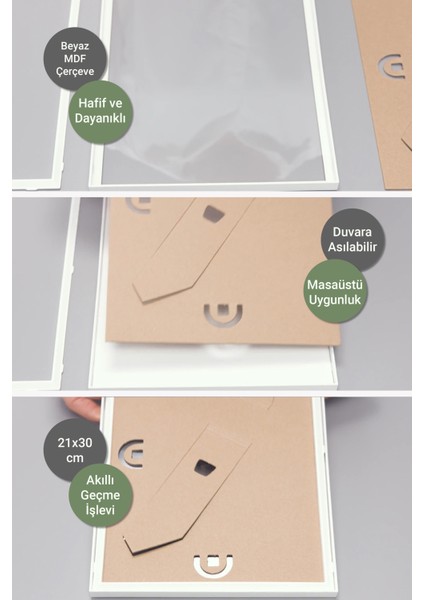 Kişiye Özel Çocukluk Fotoğraflı + Çerçeveli Tablo - 21X30 cm fiyatları