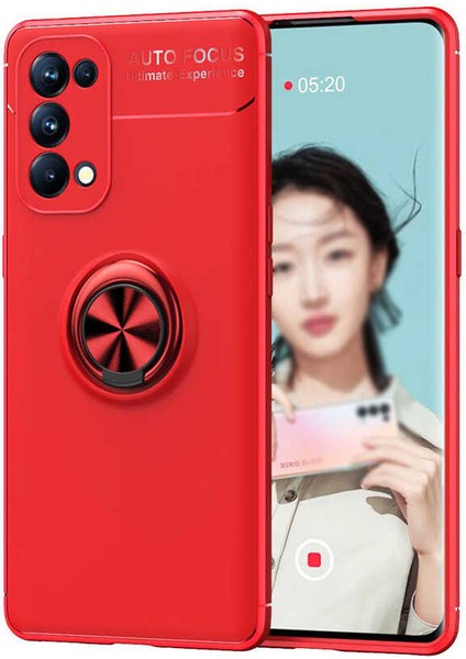 Oppo Reno 5 Pro 5g Kılıf Brvh Ravel Silikon Kapak-Kırmızı