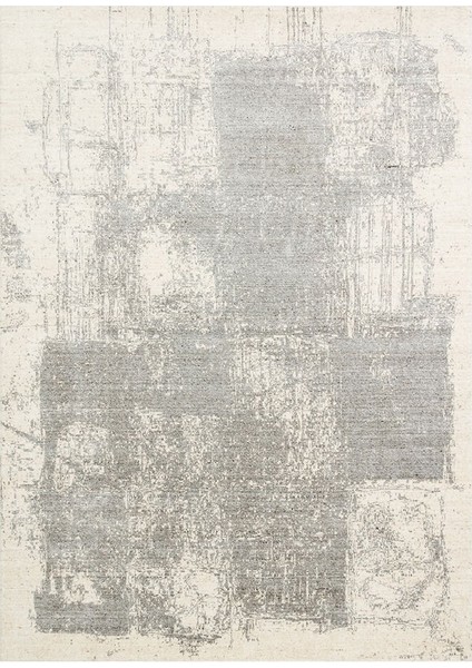 Grace Beıge Grey, Kendinden Desenli Yün, Viskon ve Pamuk Karışımlı Desenli Zarif Salon Halısı