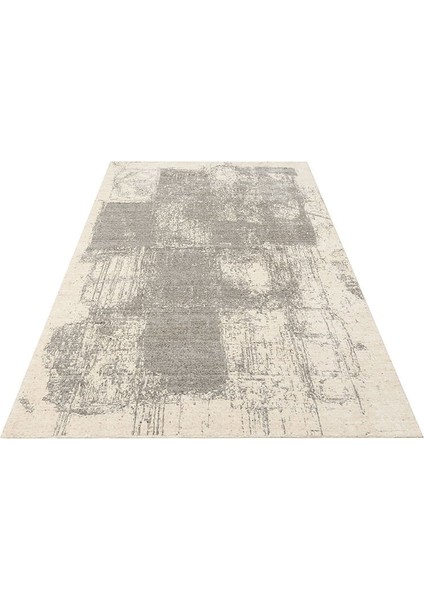 Grace Beıge Grey, Kendinden Desenli Yün, Viskon ve Pamuk Karışımlı Desenli Zarif Salon Halısı