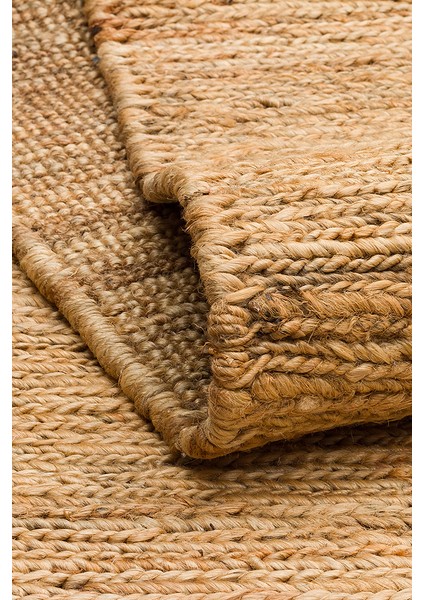 Giger Natural, Jüt Kullanılarak El Örgüsü ile Üretilen Hasır Dokulu Jüt Halı modelleri