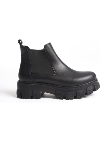 Julx Premium Kadın Siyah Günlük Lastikli Su Geçirmez Bot
