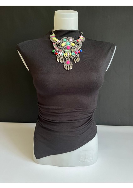 Kadın Farklı Renklerde 2'li Paket Kolsuz Boğazlı Asimetrik Kesim Fit Elbise fiyatları