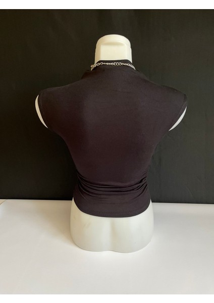 Kadın Farklı Renklerde 2'li Paket Kolsuz Boğazlı Asimetrik Kesim Fit Elbise