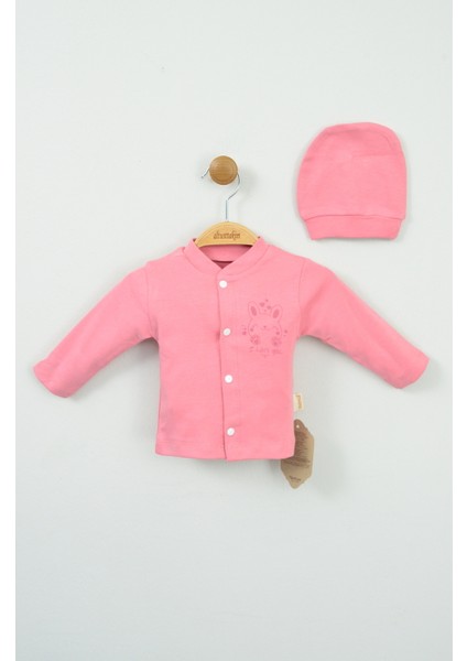 Sevimli Tavşan Desenli %100 Pamuk Pembe Bebek Takımı fırsatları