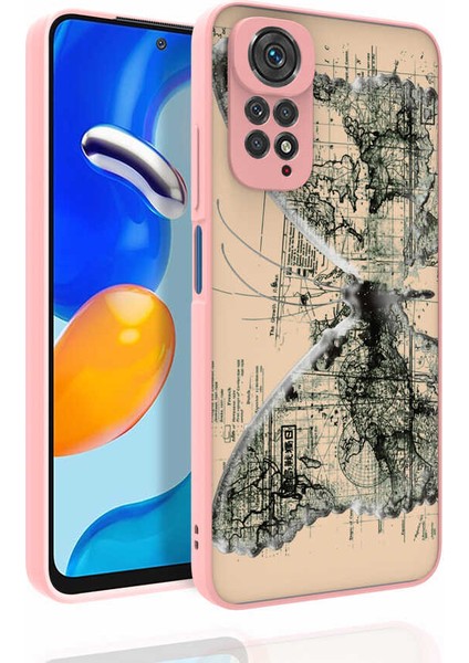 Xiaomi Redmi Note 11 Global Kılıf Desenli Kamera Korumalı Parlak Brvh Nora Kapak-No4